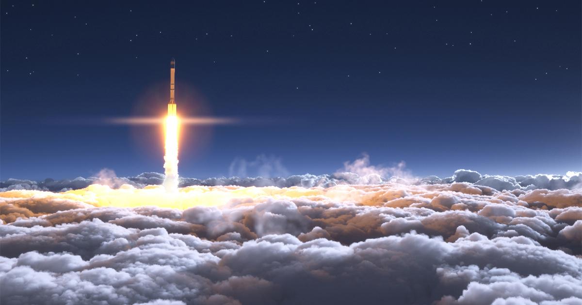 Teamcenter PLM in Cloud, con space shuttle in lancio